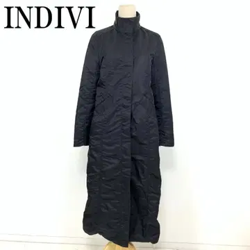 LA6287 인디비 나일론 100% 롱 코트 블랙 36