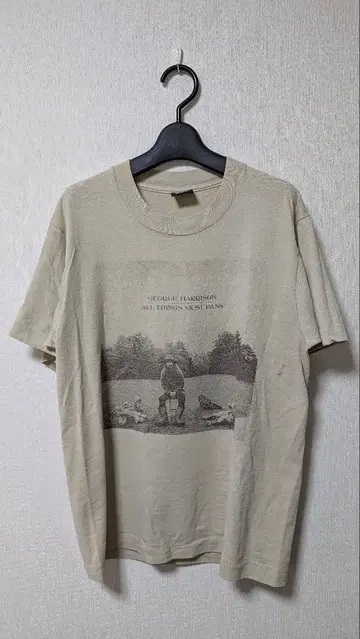 80s 조지 해리슨 빈티지 티셔츠 usa제 미국 락밴드 티