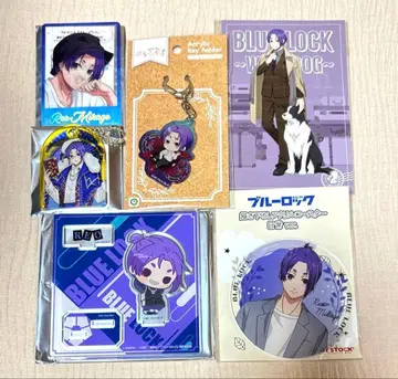 블루 록 아크릴 스탠드 코스터 아크링 키링 포스카 미카게 레오 세트