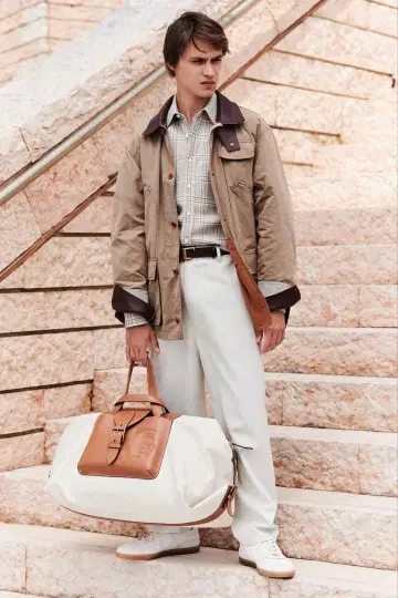 베이지 밀리터리 자켓 코튼/나일론