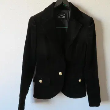 쿠 드 샹스 벨로아 테일러드 자켓 36 사이즈 블랙