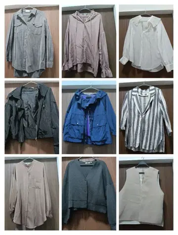 여성용 상의 세트 9점