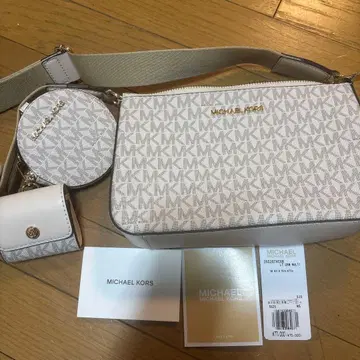 MICHAEL KORS 숄더백 화이트/그레이