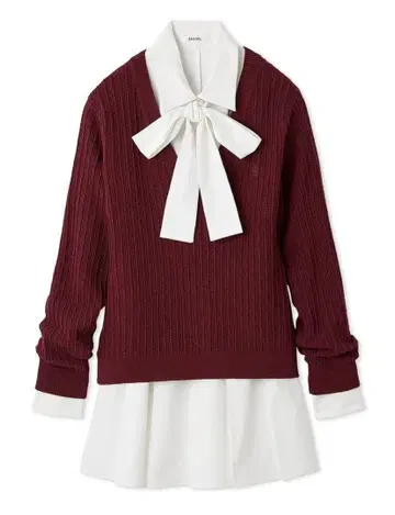 스나이델 셔츠콤비 튜닉 원피스