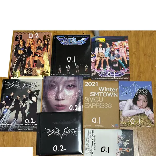 에스파 개봉 앨범 더티워크 세비지 걸스 스파이시 아마겟돈 smcu 포카