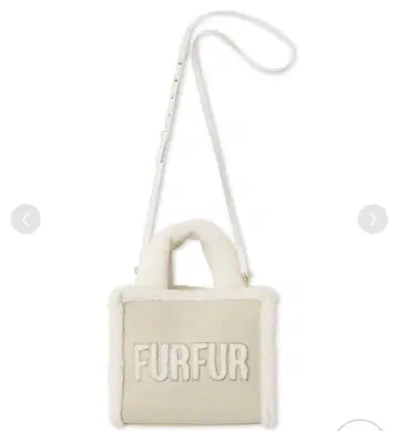 [ 미사용 새상품 ] furfur 무스탕 로고 토트백