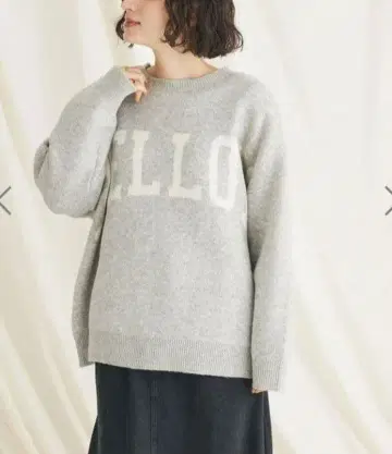[택 포함 새상품] 완판 로고 자카드 니트 풀오버