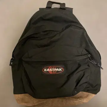 90s EASTPAK USA 스웨이드 밑단 백팩 블랙