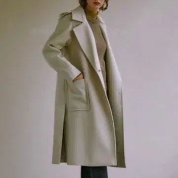 united Tokyo 멜톤 후드 울 코트