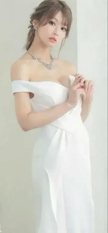 tika 오프숄더 롱 드레스