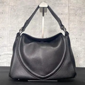 [ 새상품급 ] MAURO GOVERNA BLACK 카프레더 원핸들 백