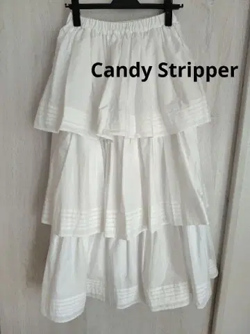 Candy Stripper 캔디 스트리퍼 티어드 롱 스커트
