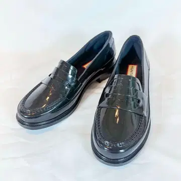 HUNTER 로퍼 레인슈즈 블랙 UK3 23cm