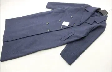 새상품 롱 코트 더블 버튼 네이비 아우터 F 사이즈