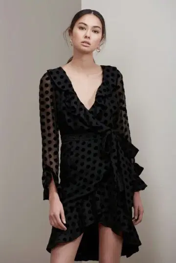 keepsake 키프세이크 도트 물방울 카슈쿨 가운 원피스 드레스 원피