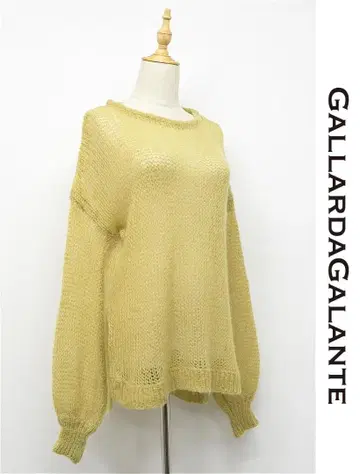 E545/새상품급 GALLARDAGALANTE 스웨터 로우 게이지 시스루