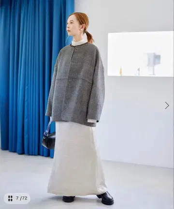 새상품급 저널 스탠다드 슈퍼 140 비버 노카라 숏코트