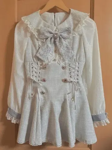 리즈리사 메시지 리본 트위드 셋업