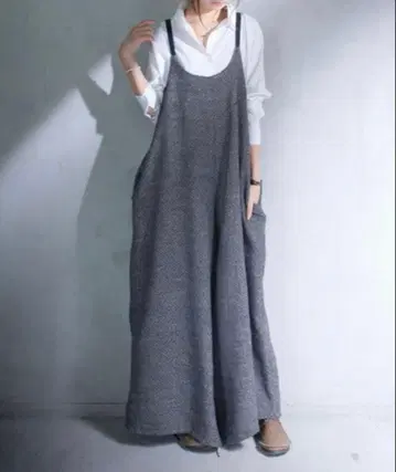안티카 antiqua 트위드 와이드 살로펫 팬츠
