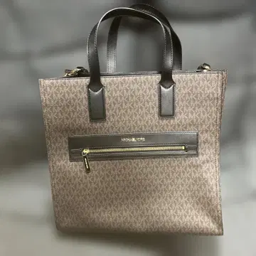 [ 새상품급 ] 마이클코어스 2way 토트백 시그니처 블랙 x 브라운