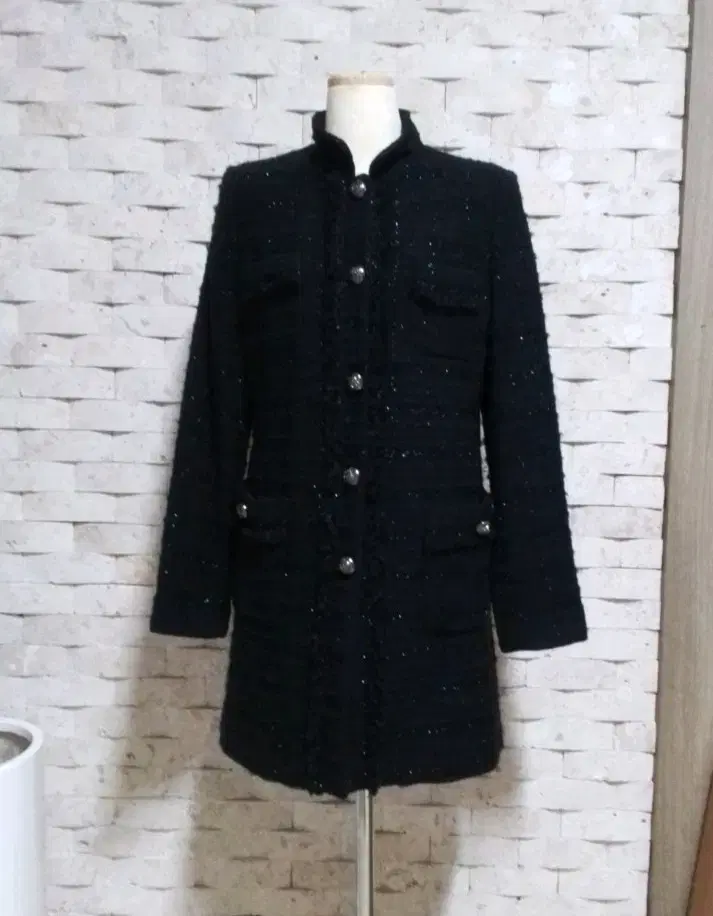Join us Black Tweed Coat