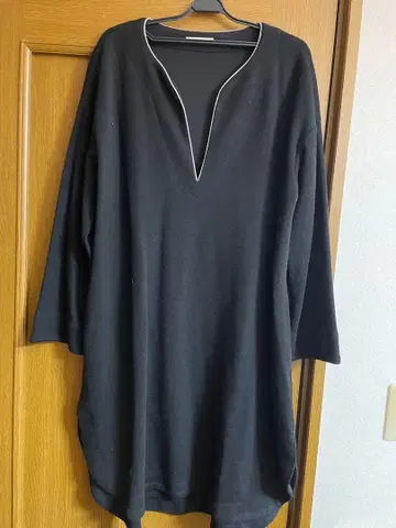 AuieF 긴팔 심플 포켓 부착 튜닉