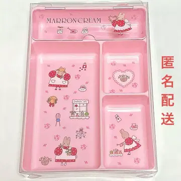 [ 미개봉 새상품 ] 산리오 주변 잡화 뚜껑 달린 트레이 마론 크림