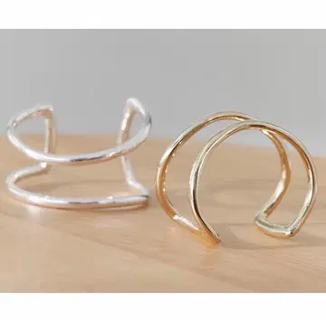 anuans 아뉴앙스 와이드 웨이브 뱅글 골드