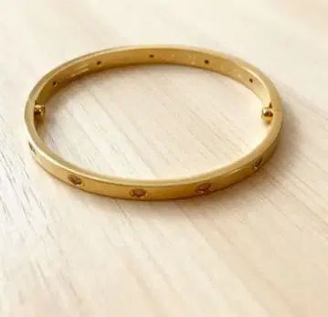 골드 뱅글 스톤 포함 로즈 골드 와이드 팔찌 로즈 골 17