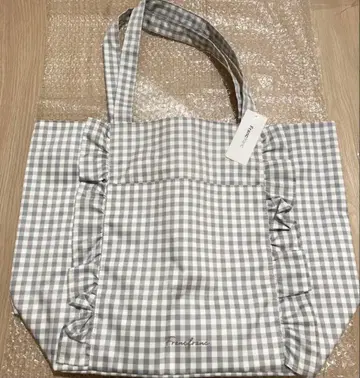 프란프란 로고 레저 백 프릴 그레이