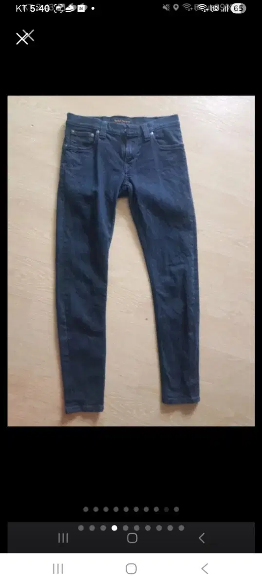 Nudie Jeans Slim Fit Black Denim Pants Size 55