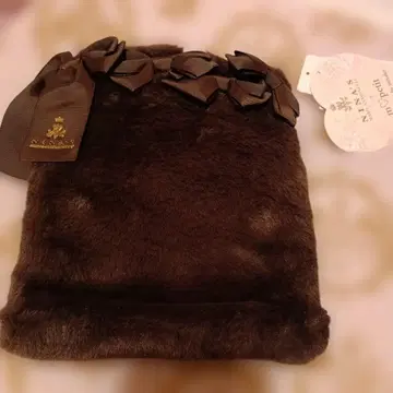 택 포함 새상품 시마무라 아오키 미사코 니나스 콜라보 브라운 퍼 숄더백