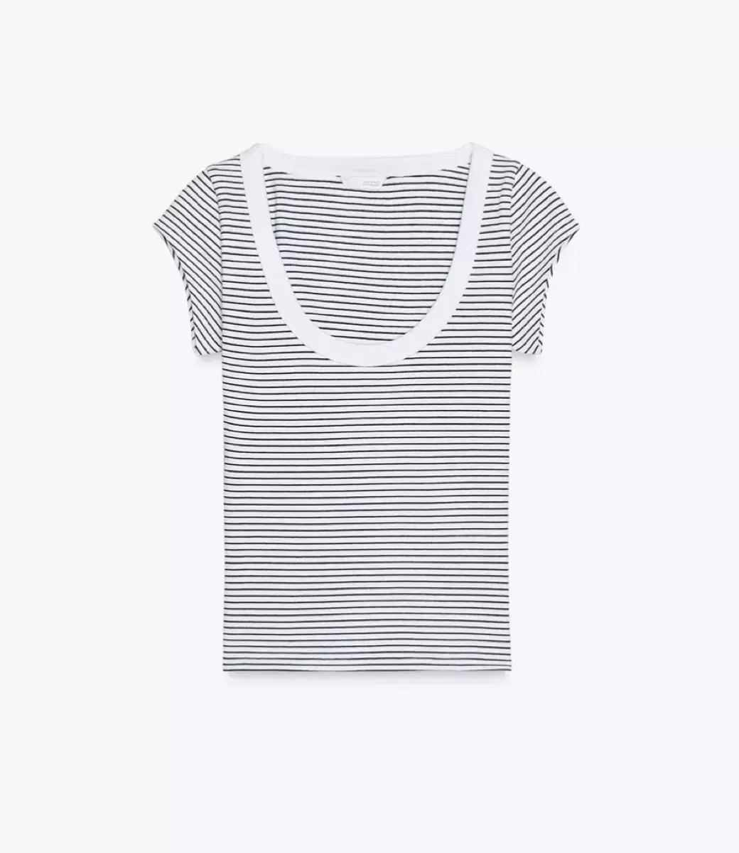 Zara striped roundneck t-shirt