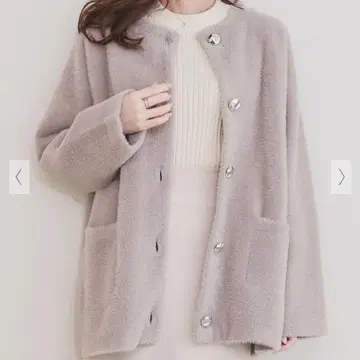 허니즈 노카라 니트 코트 택 포함 미사용 새상품