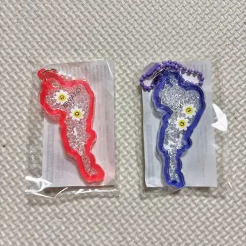 비와코 아크릴 키링 핑크 보라색 2개 세트 마가렛