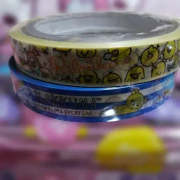 리락쿠마 키이로이토리 코리락쿠마 비닐 테이프(OPP 테이프) 2개 세트