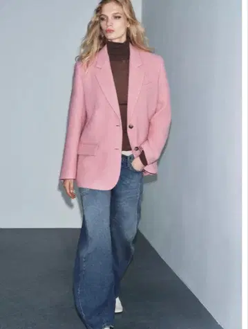 미사용 ZARA 핑크 자켓 S 사이즈