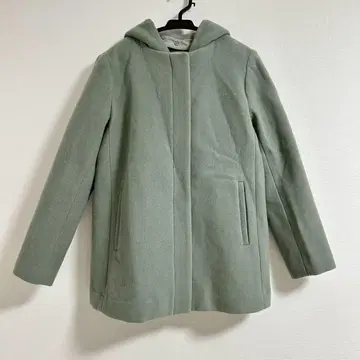 [ NATURAL BEAUTY BASIC ] 후드 부착 그린 코트 후드티