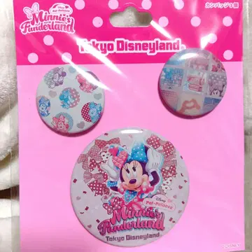 미개봉 미니의 팬더랜드 캔 배지 3개