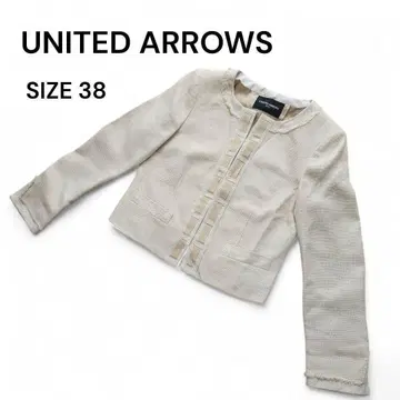 UNITED ARROWS 노카라 자켓 사이즈 38 베이지