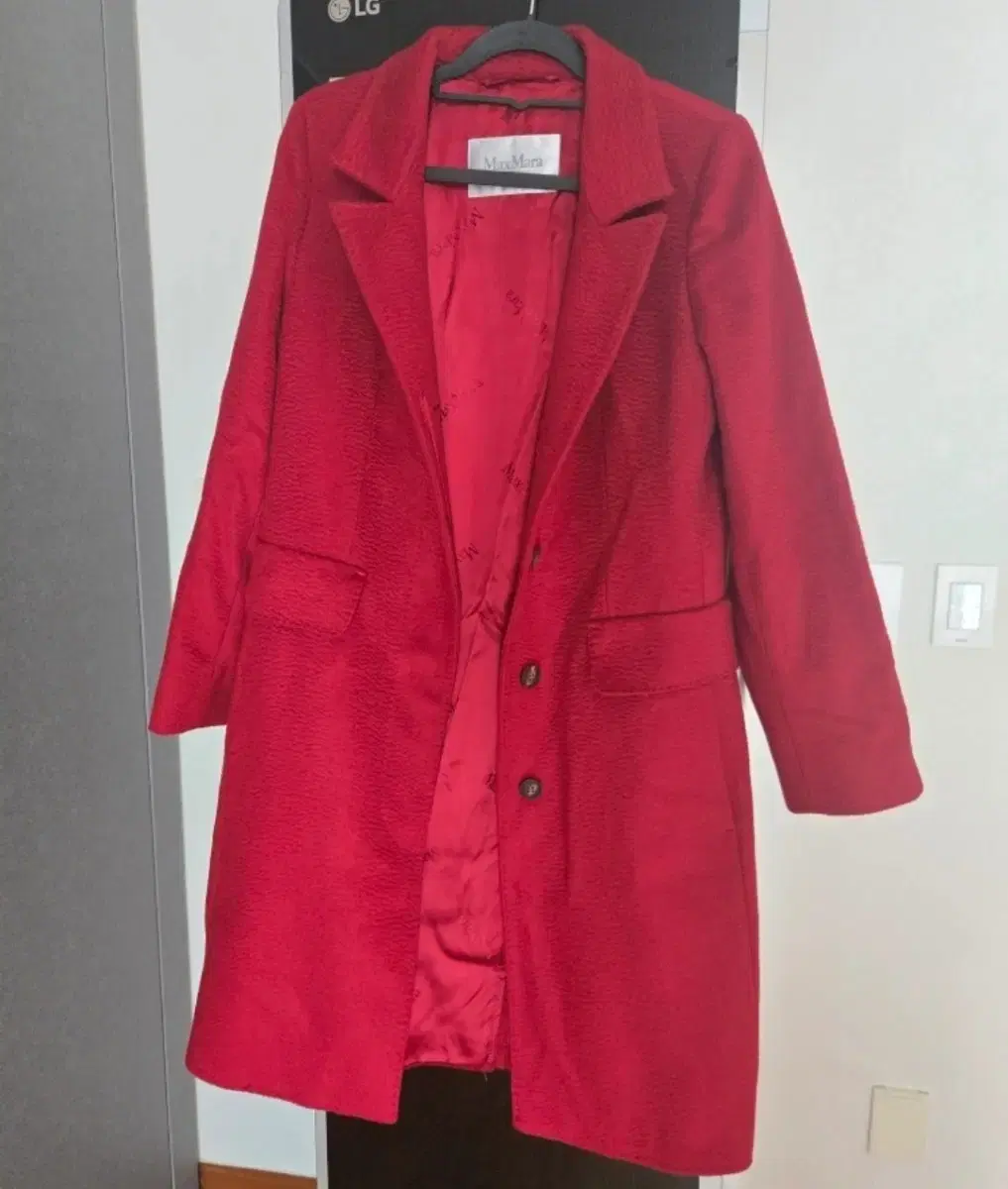 Maxmara red wool coat