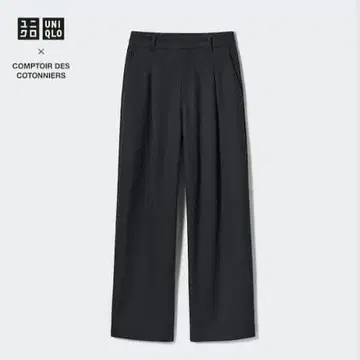 UNIQLO x 콩트와르 데코토니에 브러쉬드 재지 턱 와이드 팬츠 M