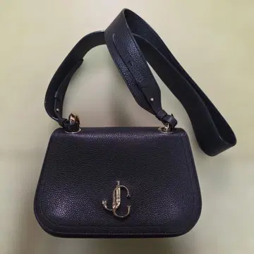 미사용 근접 JIMMY CHOO 렌 숄더백 가죽 네이비