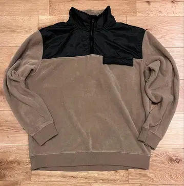 ZARA 플리스 자켓 M 베이지 블랙