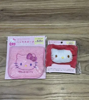 산리오 헬로키티 카페 슬리브&손수건 파우치 [ 미개봉 새상품 ]