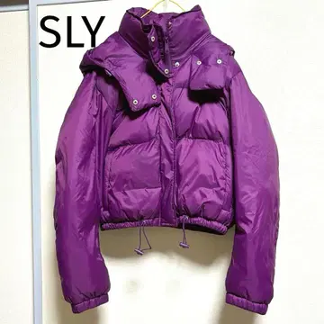 [ 1회 착용 ] SLY 크롭 다운 자켓 퍼플