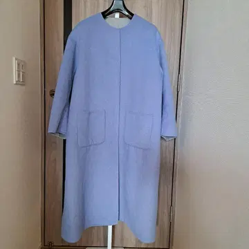 리버서블 코트 리버 코트 블루 라이트 그레이 오버 사이즈 코트