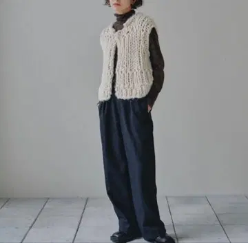 미사용 새상품 TODAYFUL  핸드 니트 베스트 에크루