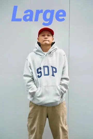 GAP x 스차다라파 아치 로고 후드 부착 후드티 그레이 L 후디