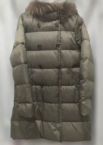 캐스키드슨 올리브 그린 다운 코트 퍼 포함